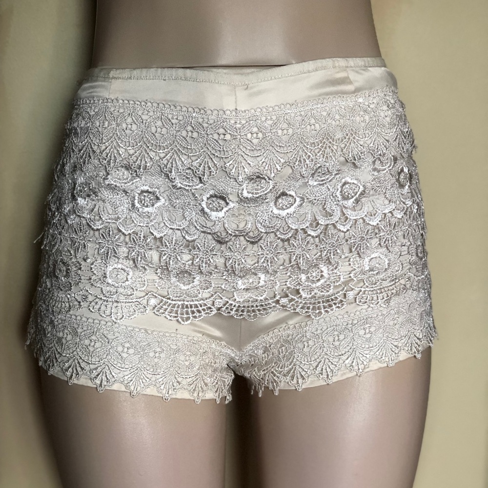 SOLD** White Lace Shorts